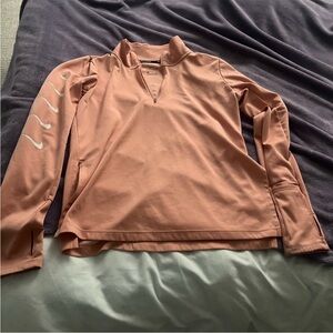 Nike Peach Quarter-Zip Pullover